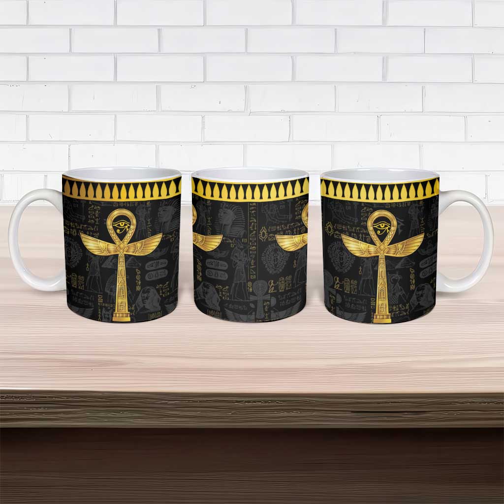 The Ankh Egyptian Hieroglyphs Ceramic Mug