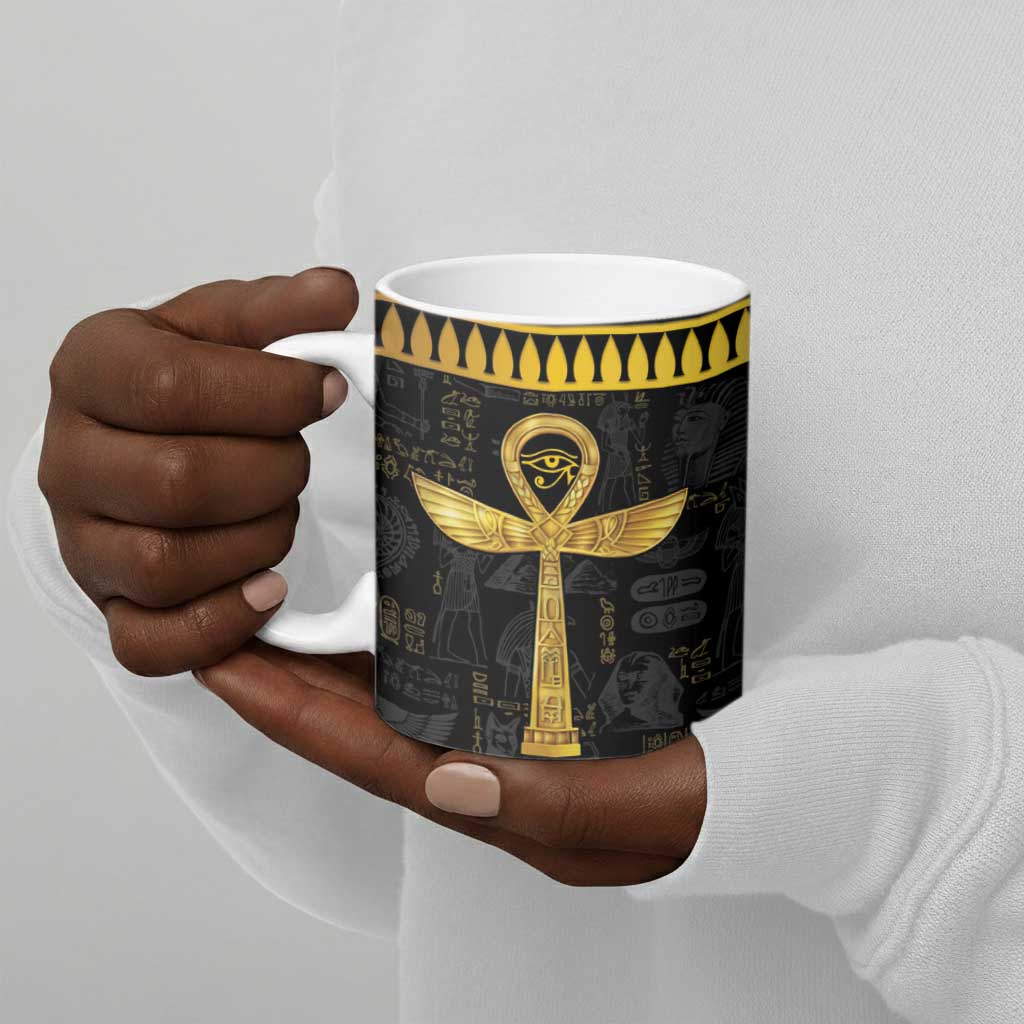 The Ankh Egyptian Hieroglyphs Ceramic Mug