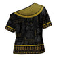 The Ankh Egyptian Hieroglyphs Cross Shoulder Shirt