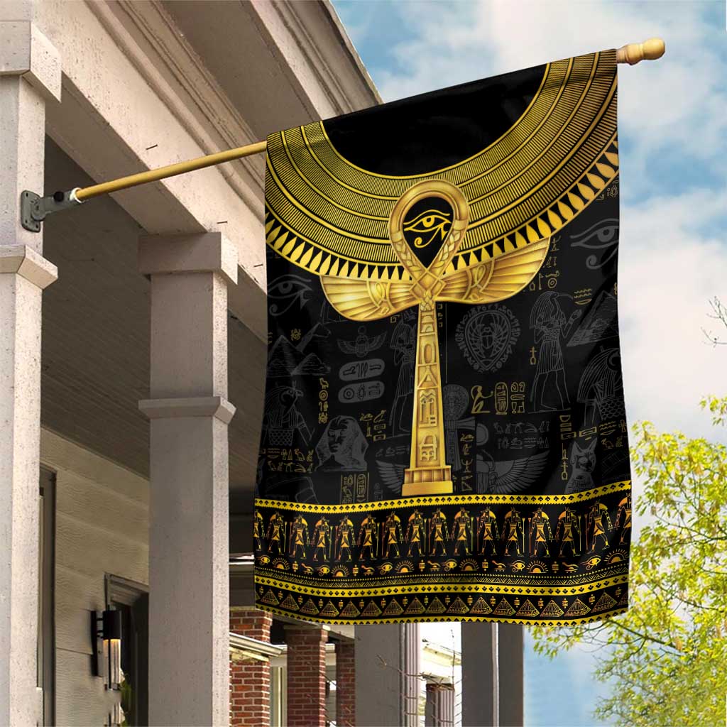 The Ankh Egyptian Hieroglyphs Garden Flag