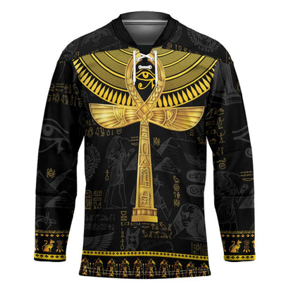The Ankh Egyptian Hieroglyphs Hockey Jersey