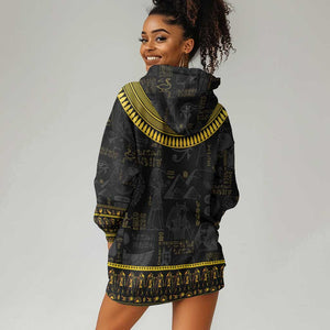 The Ankh Egyptian Hieroglyphs Hoodie Dress