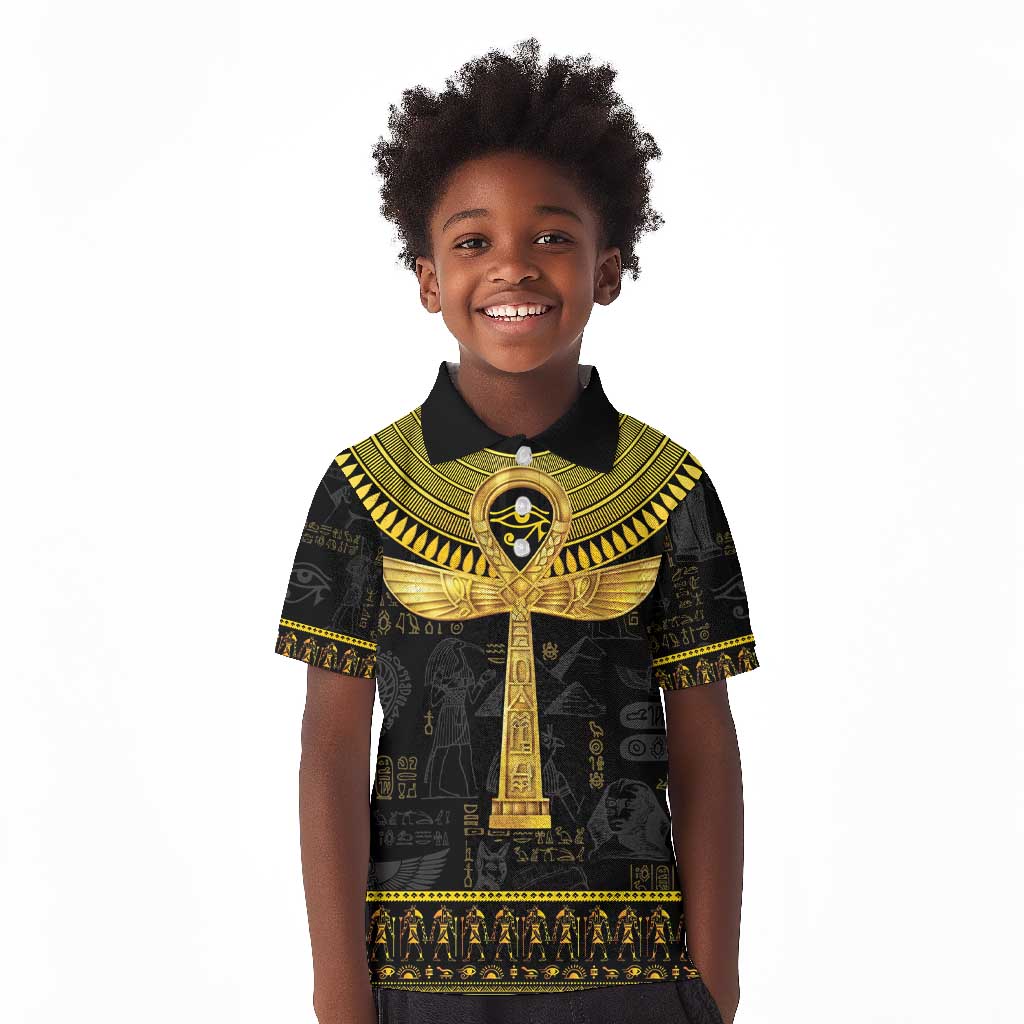 The Ankh Egyptian Hieroglyphs Kid Polo Shirt