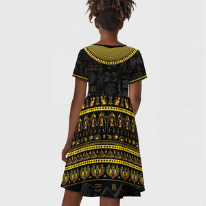 The Ankh Egyptian Hieroglyphs Kid Short Sleeve Dress