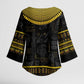 The Ankh Egyptian Hieroglyphs Kimono Sleeve Blouse