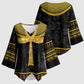 The Ankh Egyptian Hieroglyphs Kimono Sleeve Blouse
