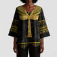 The Ankh Egyptian Hieroglyphs Kimono Sleeve Blouse