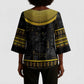 The Ankh Egyptian Hieroglyphs Kimono Sleeve Blouse