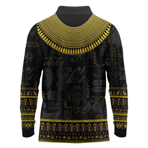 The Ankh Egyptian Hieroglyphs Long Sleeve Polo Shirt