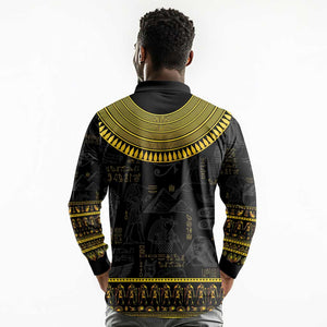 The Ankh Egyptian Hieroglyphs Long Sleeve Polo Shirt