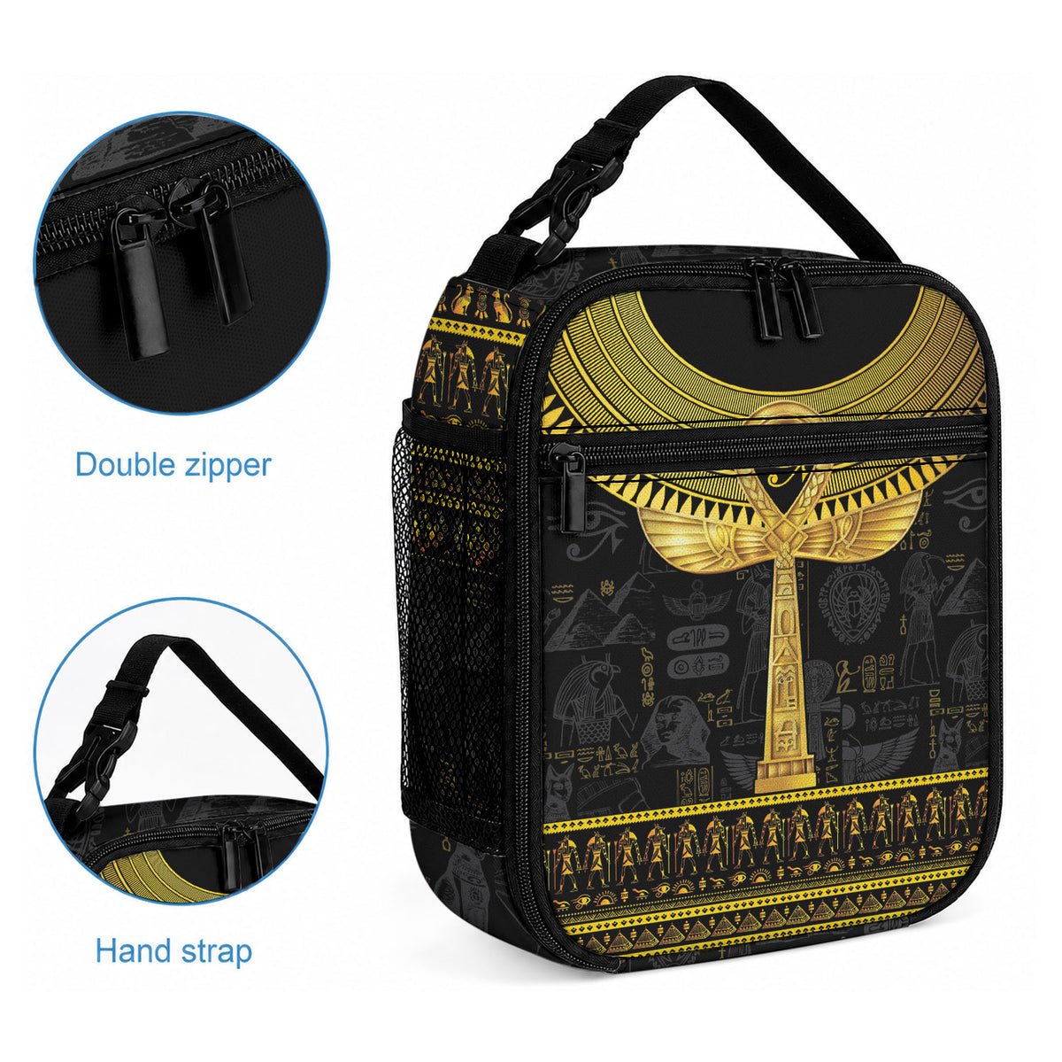 The Ankh Egyptian Hieroglyphs Lunch Bag