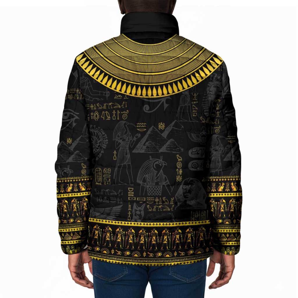 The Ankh Egyptian Hieroglyphs Padded Jacket