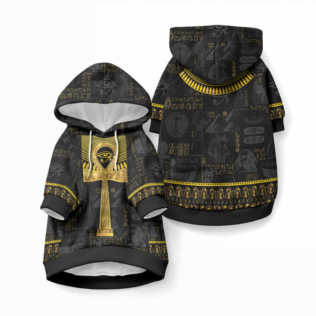 The Ankh Egyptian Hieroglyphs Pet Hoodie