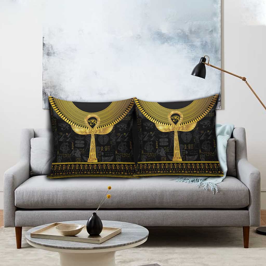 The Ankh Egyptian Hieroglyphs Pillow Cover