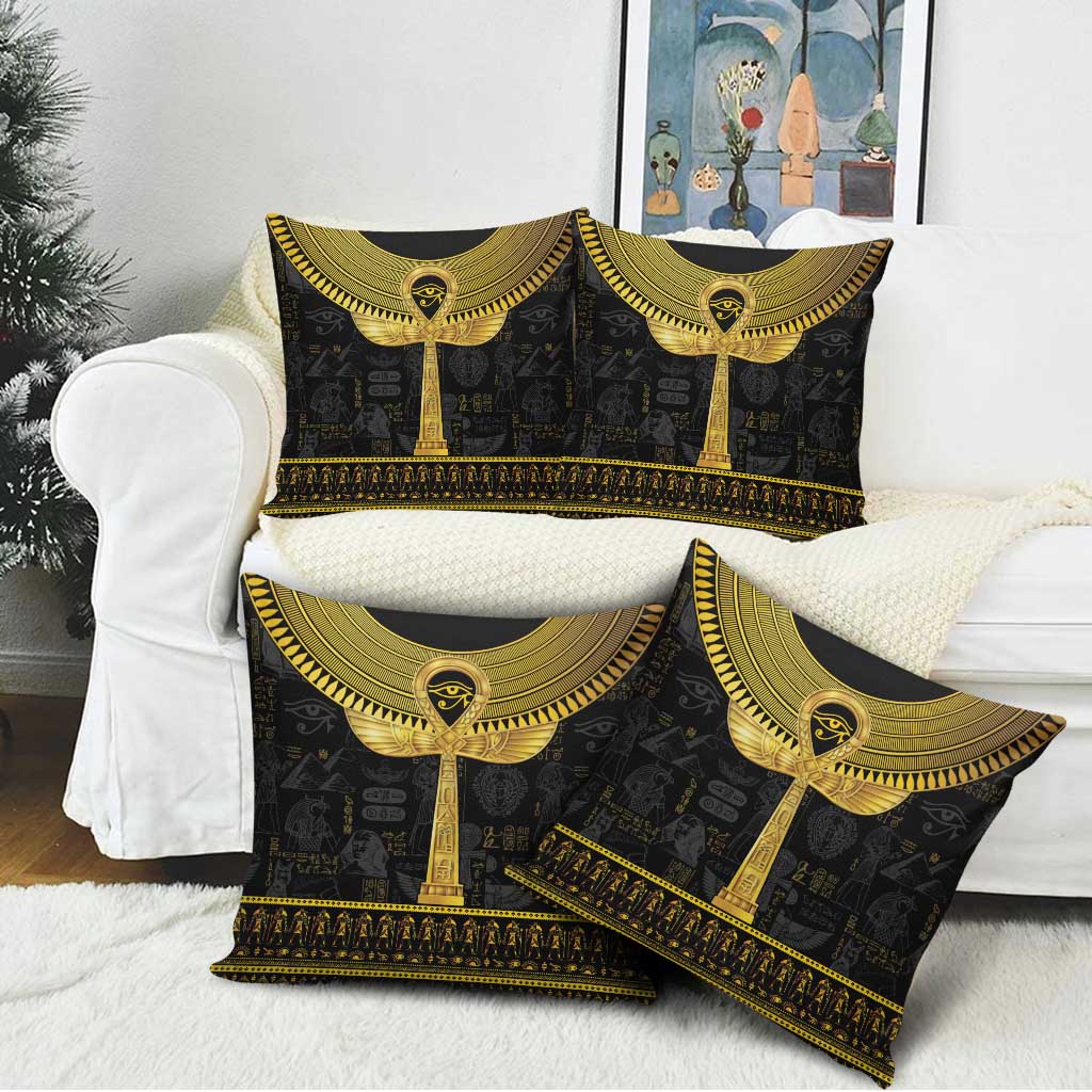 The Ankh Egyptian Hieroglyphs Pillow Cover