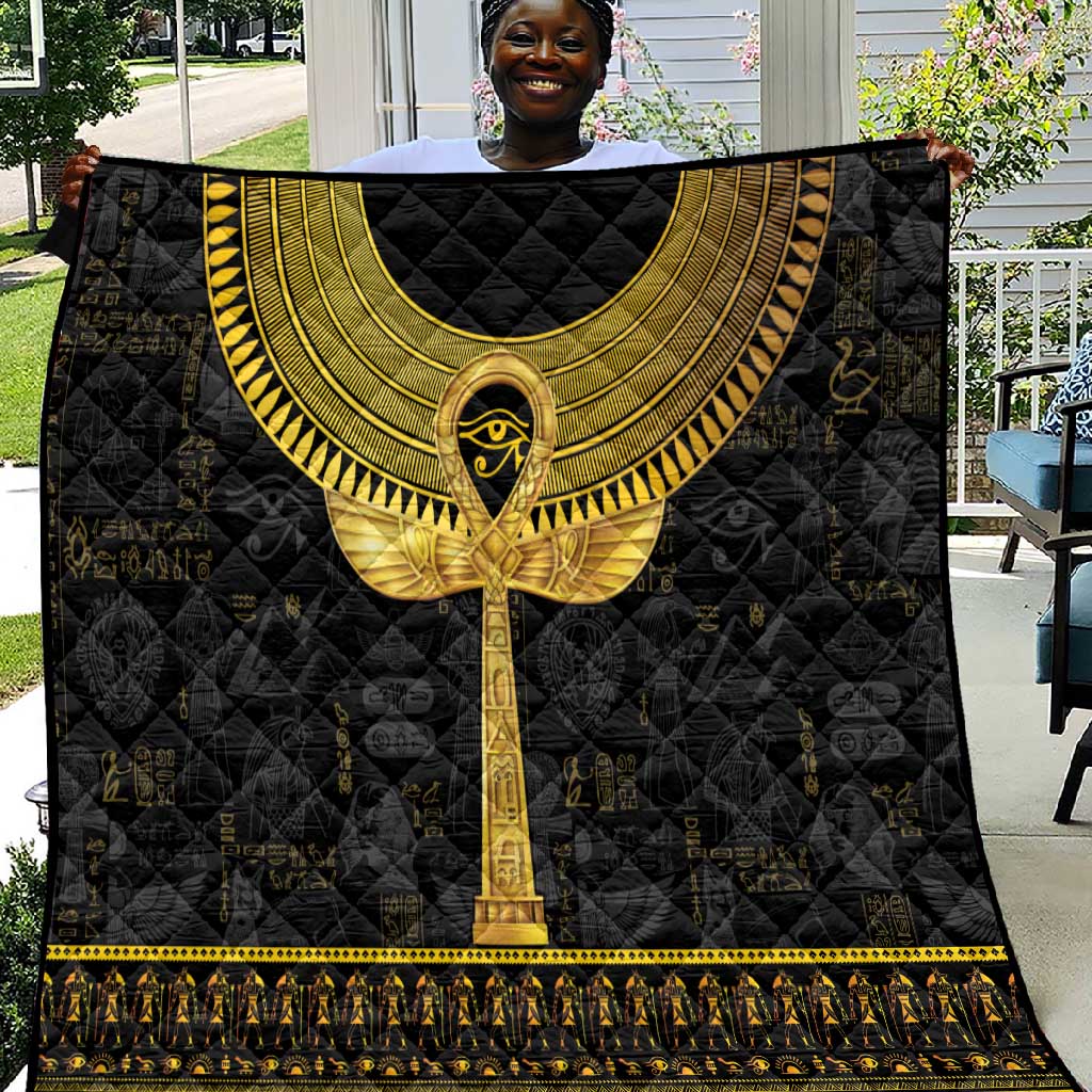 The Ankh Egyptian Hieroglyphs Quilt