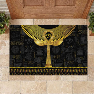 The Ankh Egyptian Hieroglyphs Rubber Doormat