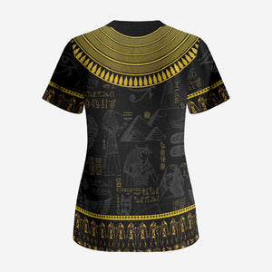 The Ankh Egyptian Hieroglyphs Scrub Top