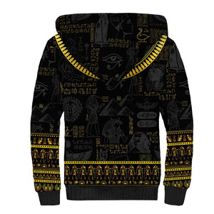 The Ankh Egyptian Hieroglyphs Sherpa Hoodie