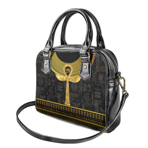 The Ankh Egyptian Hieroglyphs Shoulder Handbag