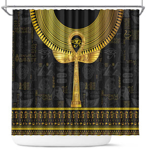 The Ankh Egyptian Hieroglyphs Shower Curtain