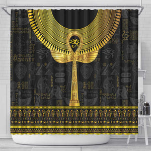 The Ankh Egyptian Hieroglyphs Shower Curtain