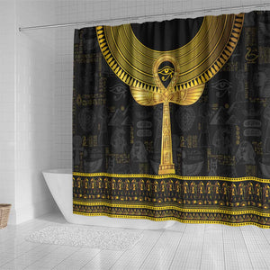 The Ankh Egyptian Hieroglyphs Shower Curtain