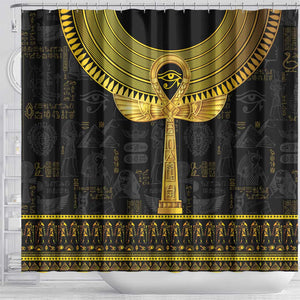 The Ankh Egyptian Hieroglyphs Shower Curtain