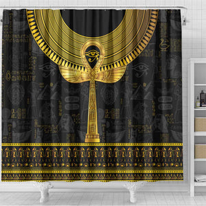 The Ankh Egyptian Hieroglyphs Shower Curtain