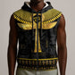 The Ankh Egyptian Hieroglyphs Sleeveless Zip Hoodie - African Pride