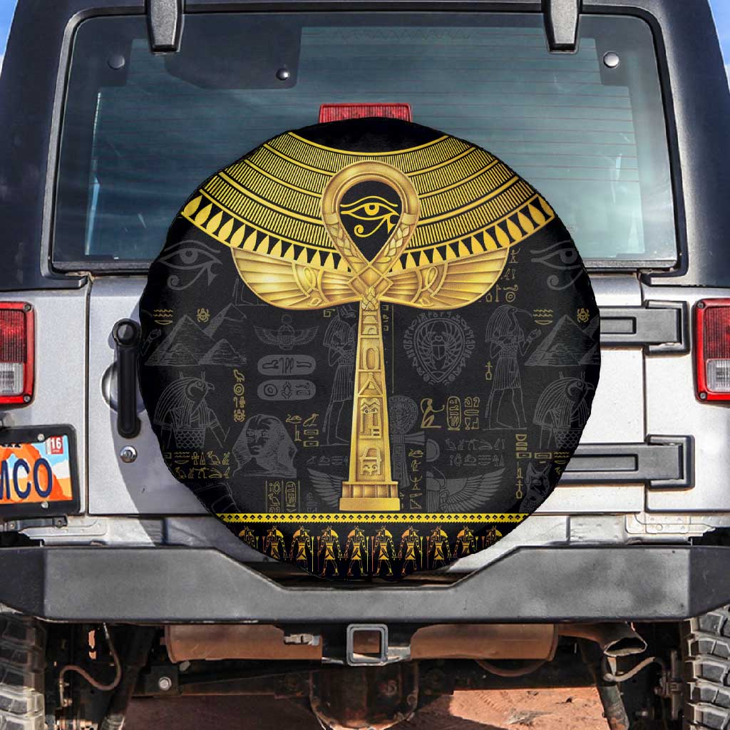 The Ankh Egyptian Hieroglyphs Spare Tire Cover