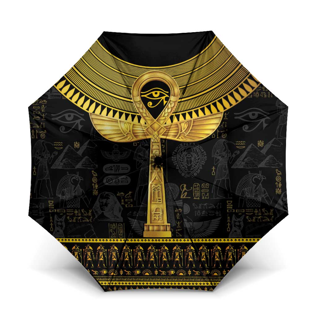 The Ankh Egyptian Hieroglyphs Umbrella