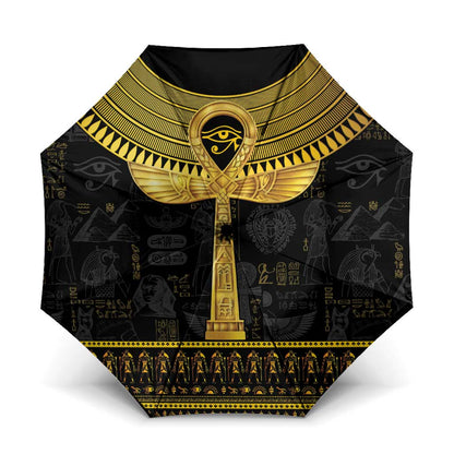 The Ankh Egyptian Hieroglyphs Umbrella