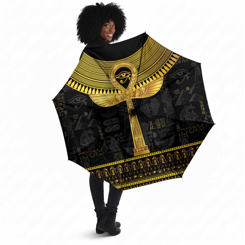 The Ankh Egyptian Hieroglyphs Umbrella