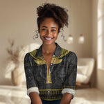 The Ankh Egyptian Hieroglyphs Women Casual Shirt LT9