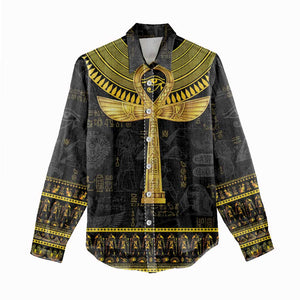 The Ankh Egyptian Hieroglyphs Women Casual Shirt