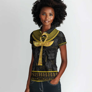 The Ankh Egyptian Hieroglyphs Women Polo Shirt