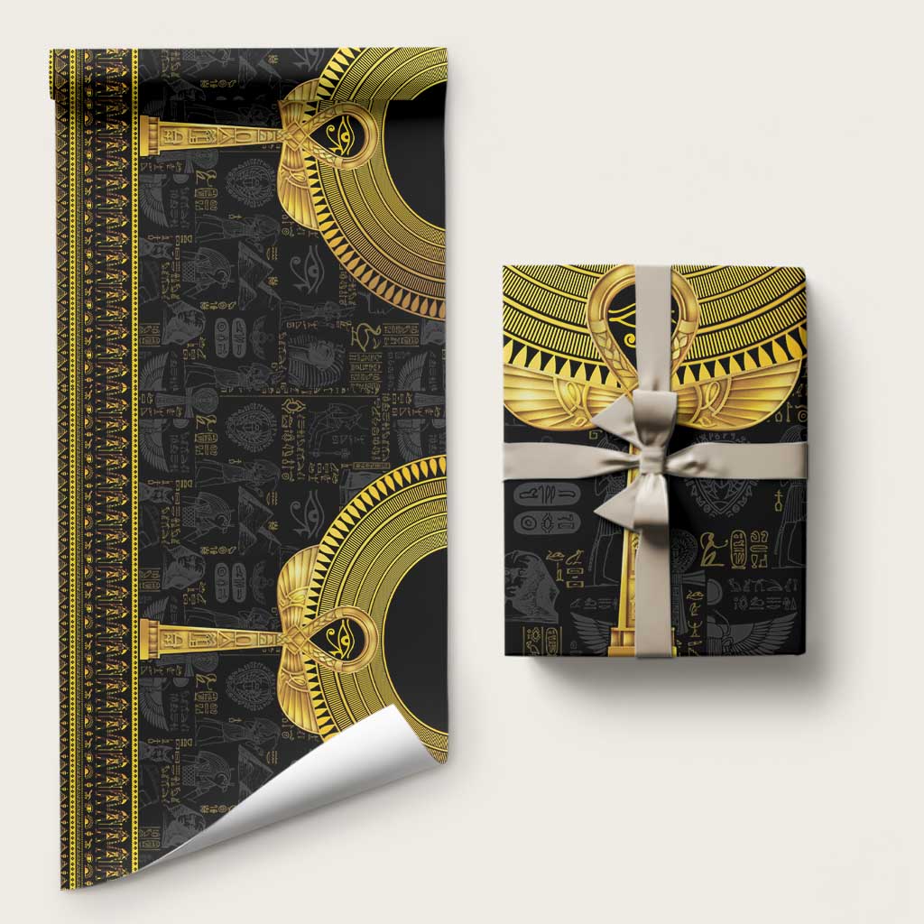 The Ankh Egyptian Hieroglyphs Wrapping Paper - African Pride