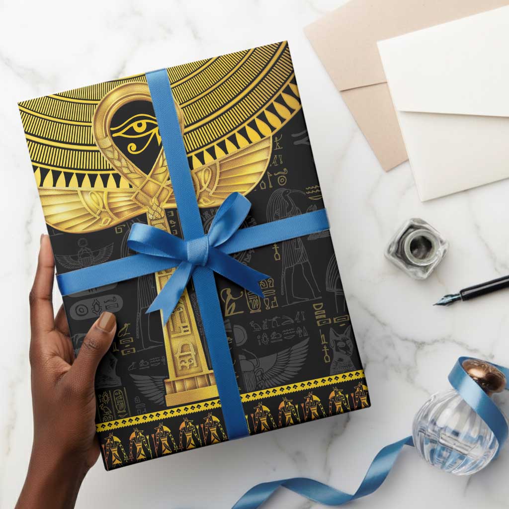 The Ankh Egyptian Hieroglyphs Wrapping Paper - African Pride
