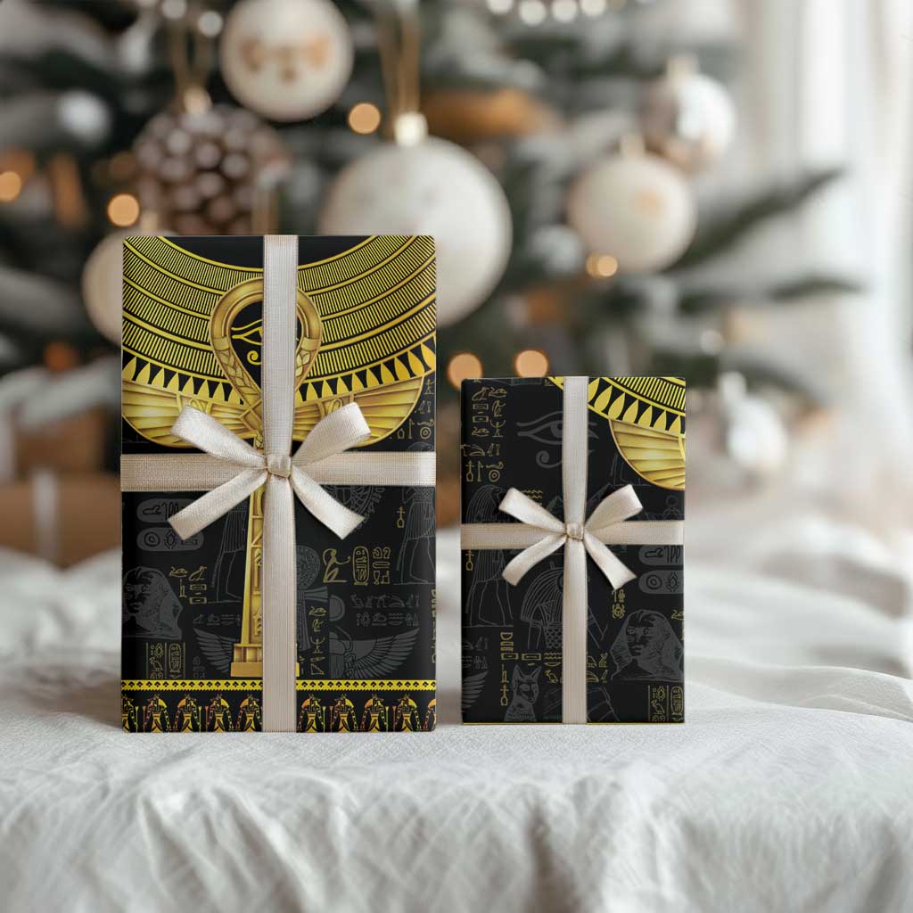 The Ankh Egyptian Hieroglyphs Wrapping Paper - African Pride