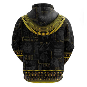 The Ankh Egyptian Hieroglyphs Zip Hoodie