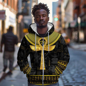 The Ankh Egyptian Hieroglyphs Zip Hoodie