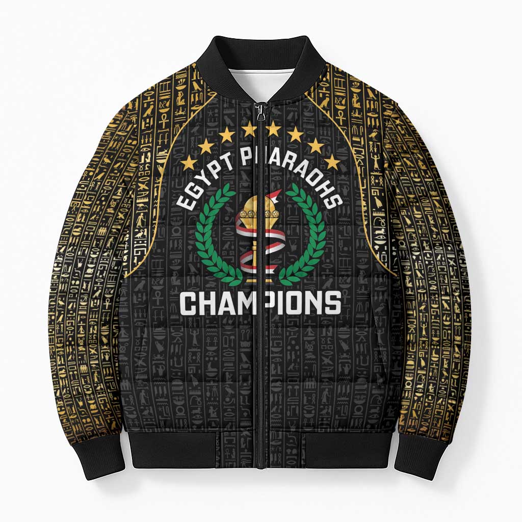 Custom Egypt Pharaohs Bomber Puffer Jacket African Football Champions 2025