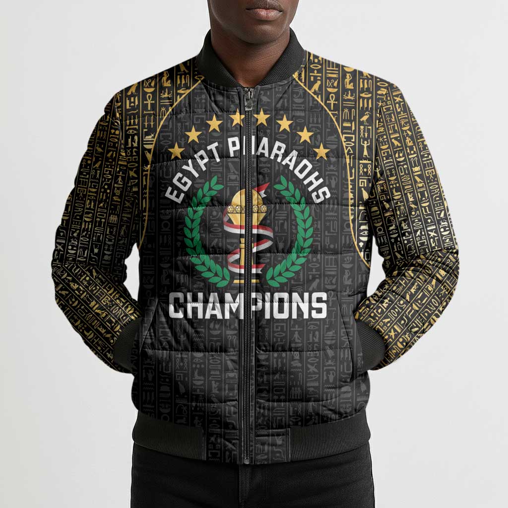 Custom Egypt Pharaohs Bomber Puffer Jacket African Football Champions 2025