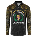 Custom Egypt Pharaohs Button Sweatshirt African Football Champions 2025