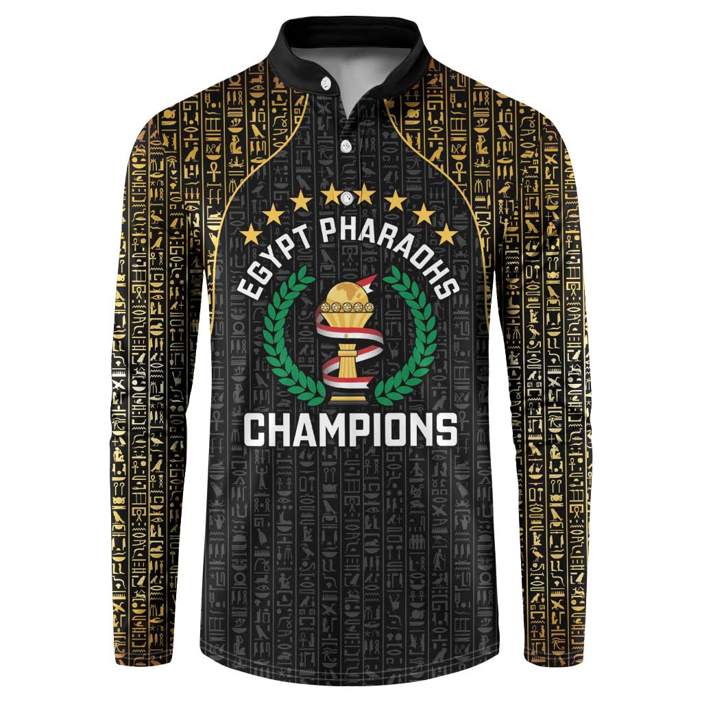 Custom Egypt Pharaohs Button Sweatshirt African Football Champions 2025