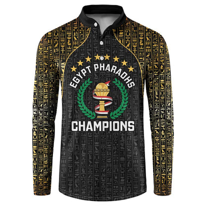 Custom Egypt Pharaohs Button Sweatshirt African Football Champions 2025