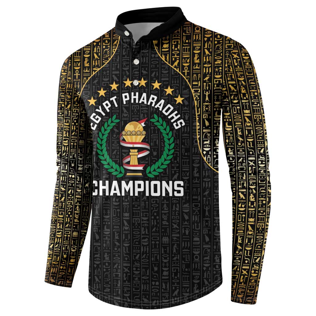 Custom Egypt Pharaohs Button Sweatshirt African Football Champions 2025