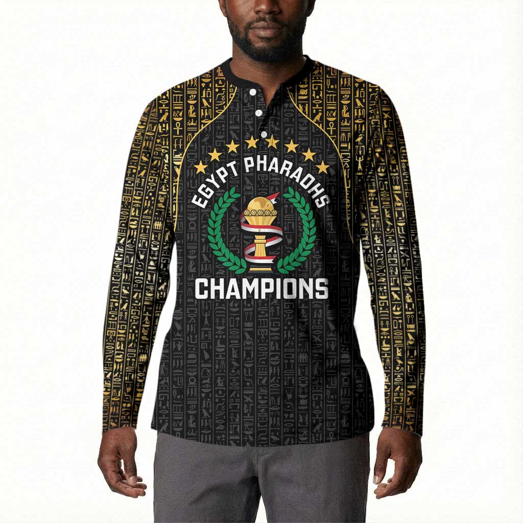 Custom Egypt Pharaohs Button Sweatshirt African Football Champions 2025
