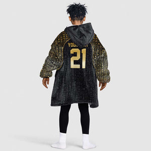 Custom Egypt Pharaohs Kid Wearable Blanket Hoodie African Football Champions 2025